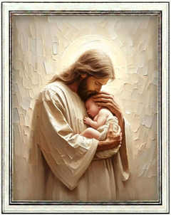 Jesus Holding a Baby - Canvas