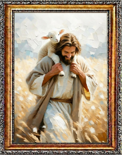 Jesus Carrying Little Lamb Home - Canvas