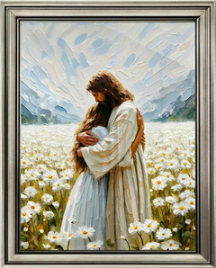 Jesus Hugging a Woman - Canvas