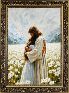 Jesus Hugging a Woman - Canvas